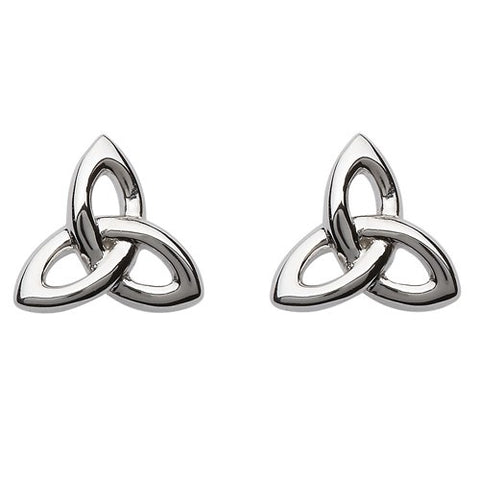 Silver Trinity Knot Stud Earrings - ShanOre