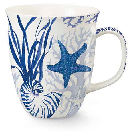 Blue Indigo Shells Mug