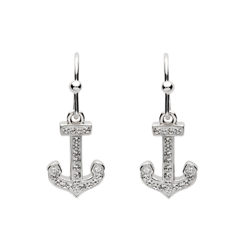 SS SW Crystal Anchor Drop Earrings KANDY KORNER ss-sw-crystal-anchor-drop-earrings-kandy-korner