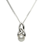 Silver Trinity Pearl Necklace - ShanOre