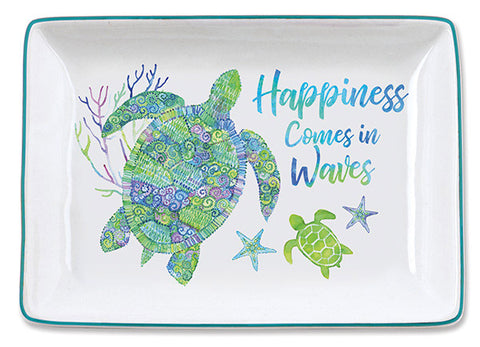 Happiness Comes in Waves Trinket Tray