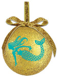Gold Glitter Mermaid Ornament