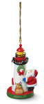 Large Santa and Lighthouse Ornament