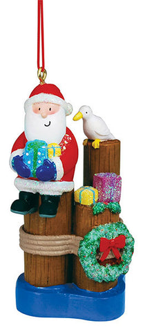 Santa with Seagull Ornament
