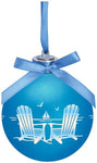 Frosted Beach Chair Light Up Glass Ornament
