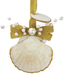 Glitter Scallop Shell Ornament