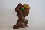 9.5 oz Solid Chocolate Bunny with a Basket full of Easter Eggs.