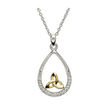 Pave set Trinity GP Pendant - Sterling Silver - ShanOre