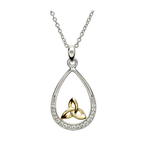 Pave set Trinity GP Pendant - Sterling Silver - ShanOre