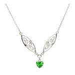 Sil Trinity Green Heart Pendant