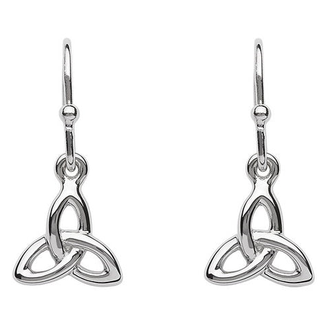 Silver Trinity Knot Drop Earrings - ShanOre