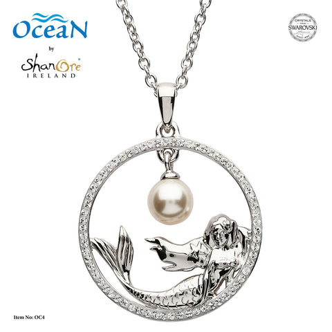 Mermaid Necklace with Dangling Pearl - ShanOre