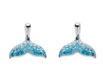 Blue Whale Stud Earrings