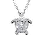White Crystal Sea Turtle Necklace